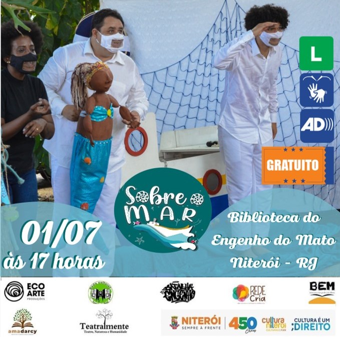 “Sobre o Mar”, com entrada gratuita no Engenho do Mato em Niterói – RJ