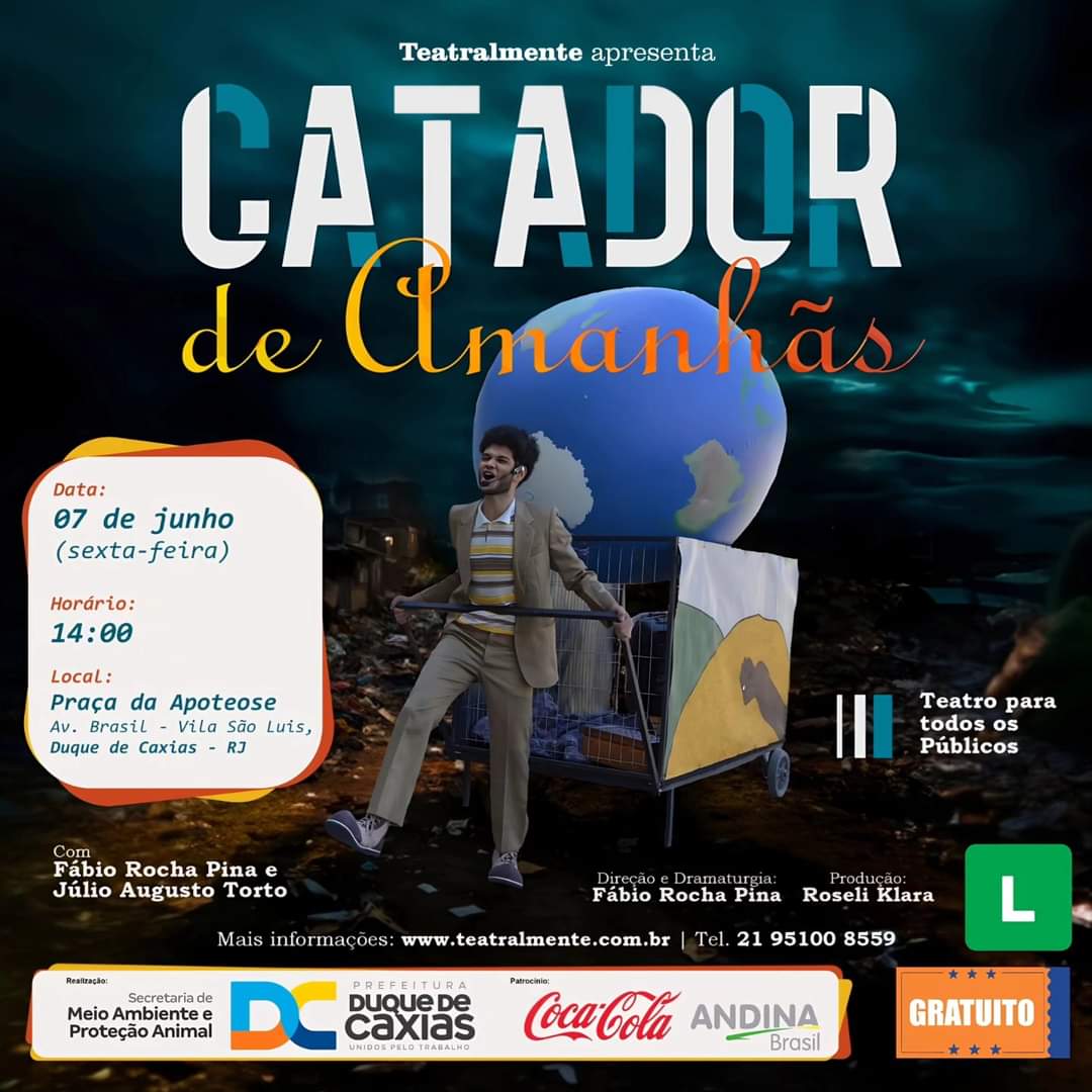 Apresentação gratuita de “Catador de Amanhãs” em Duque de Caxias – RJ